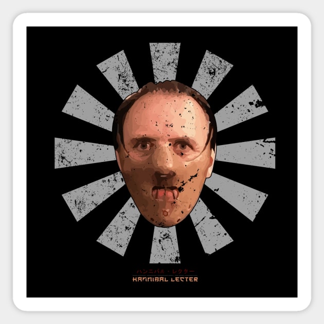 Hannibal Lecter Retro Japanese Sticker by Nova5